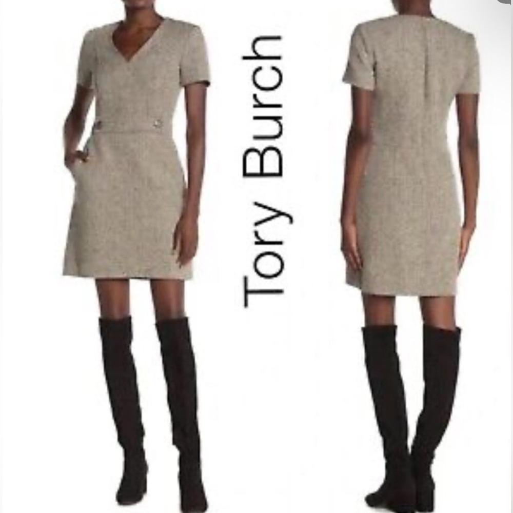 Tory Burch Black and Gray Dress